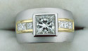 Platinum & 18K gold, with Princess-cut diamond