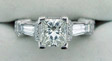 White gold princess cut diamond engagement ring